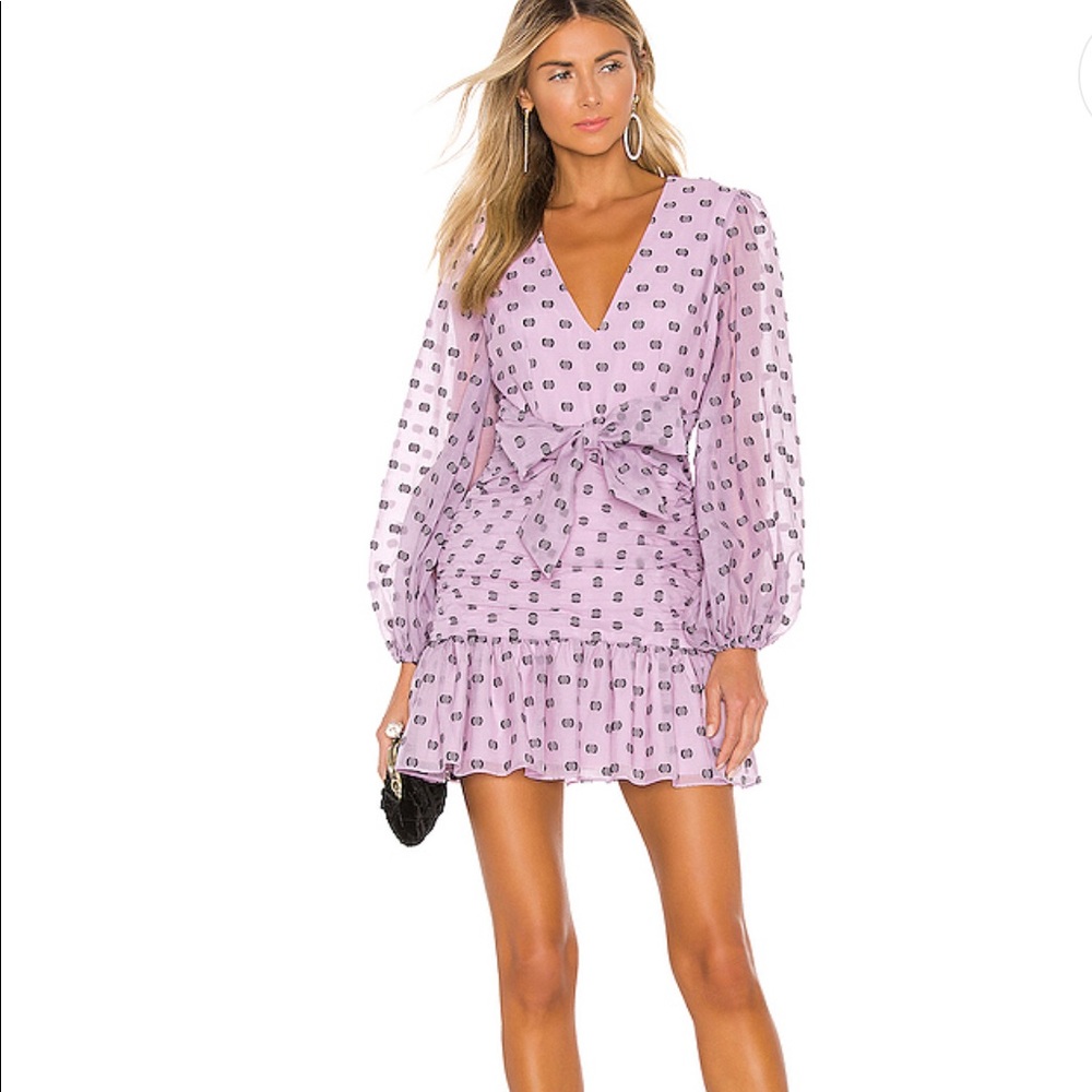 KEEPSAKE the Label Lilac Polka Dot Mini Dress